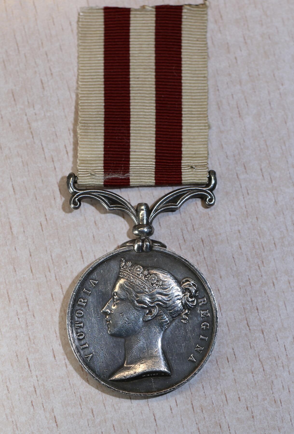 大猫徽章拍卖 第287期 英国印度叛乱奖章 维多利亚花体边铭