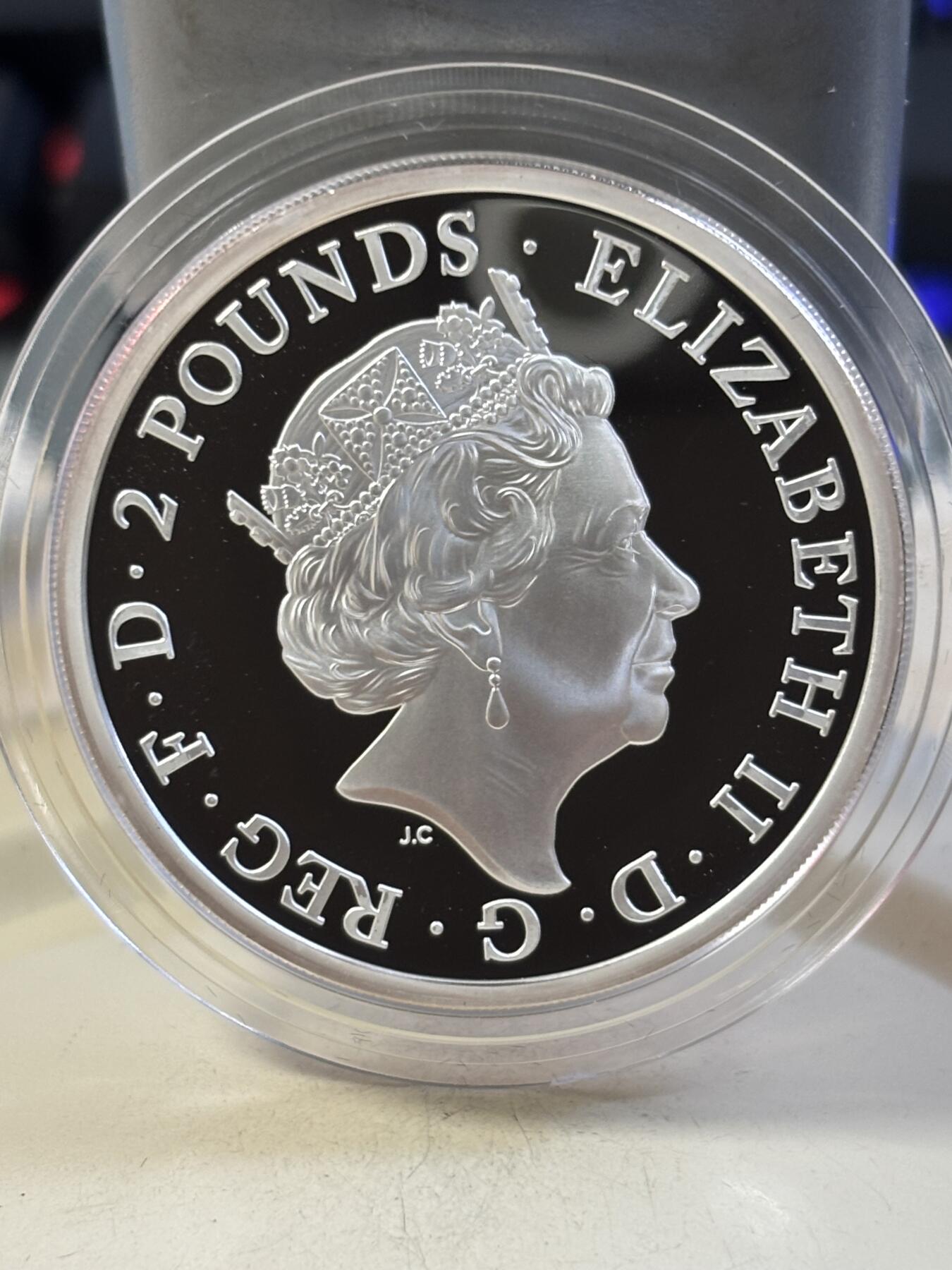 第189期拍卖 英国2018年不列颠女神系列1盎司精制版纪念银币，999银，发行7150枚I’m 