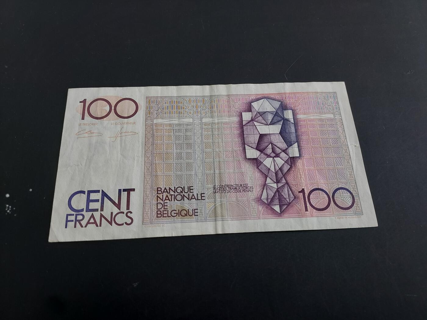 博彦收藏   1月28日 8点 钱币专场 全场包邮 比利时100 法郎 8品