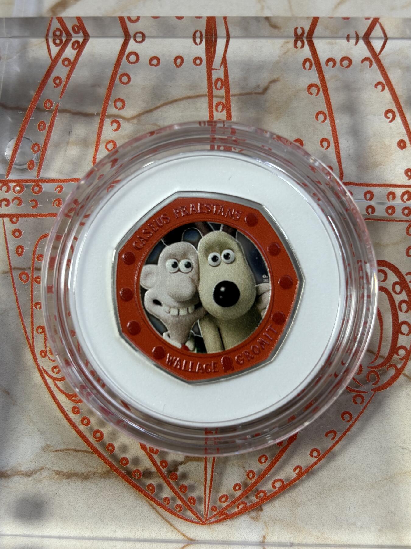 第189期拍卖 英国2019年超级无敌掌门狗华莱士和格罗米特银币，925银，8克，发行25000枚