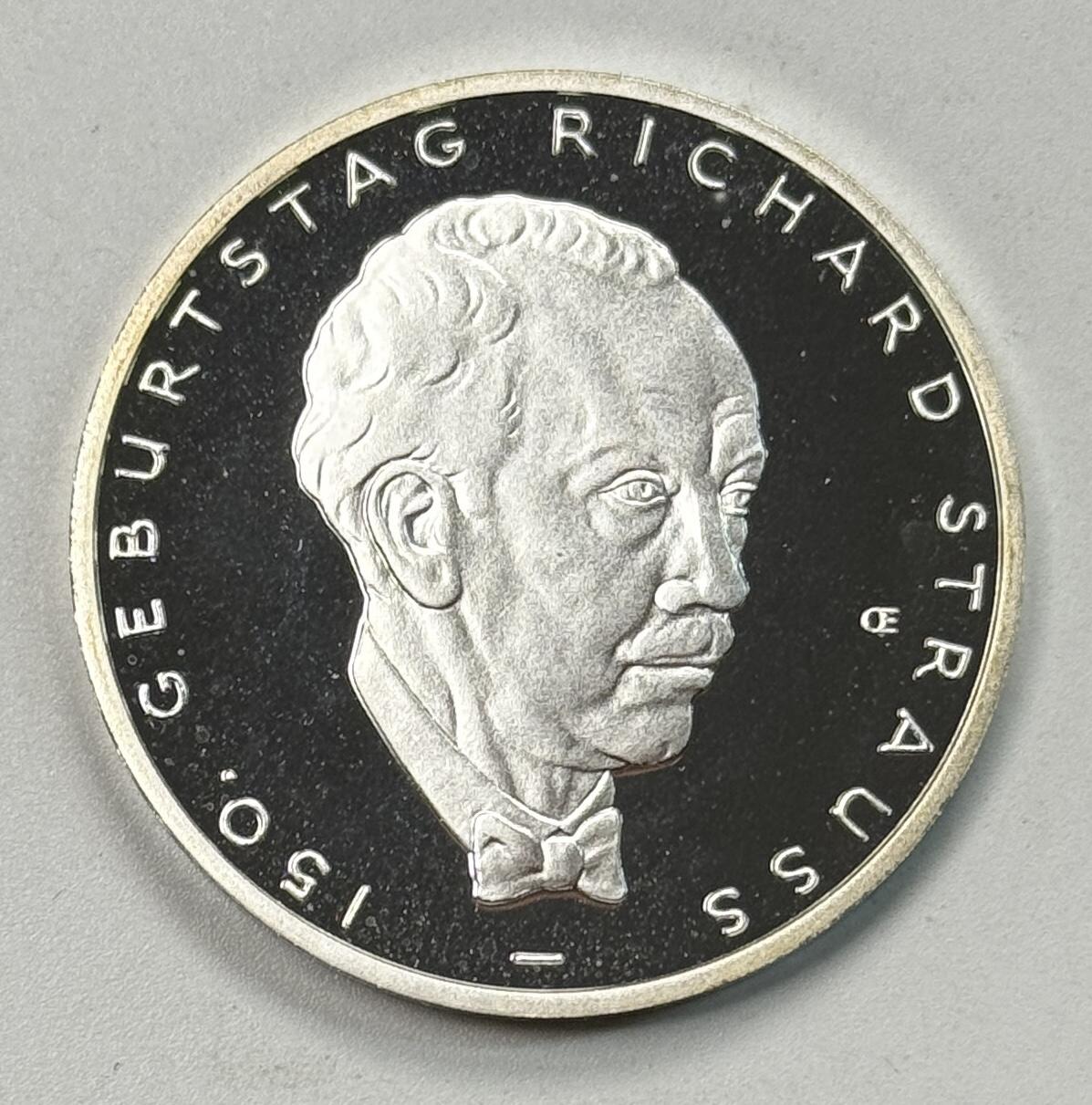 S&S Numismatic世界钱币-拍卖 第119期  德国2014年 理查德·施特劳斯诞辰150周年 10欧元精制纪念银币 16克625银