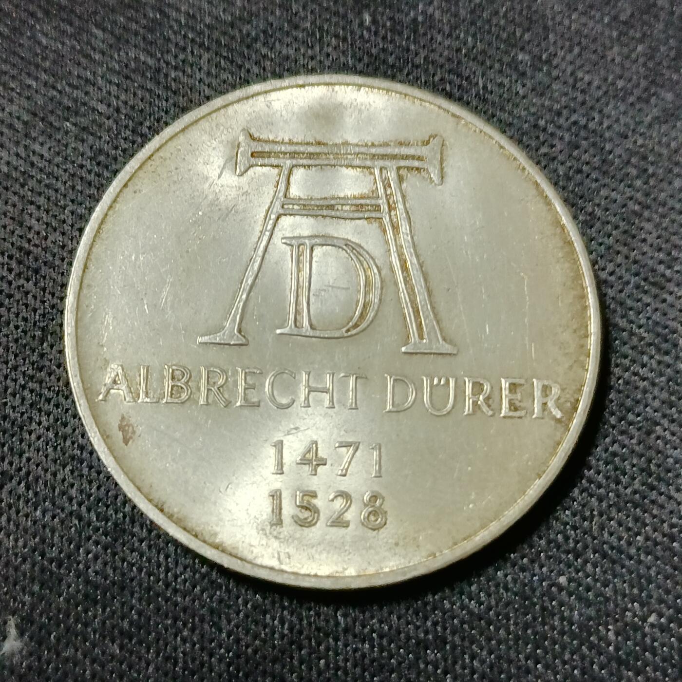 【游宝包邮场】乙巳蛇年第111期 周六集拍 德国-5马克银币【1971年 625银 11.2克】