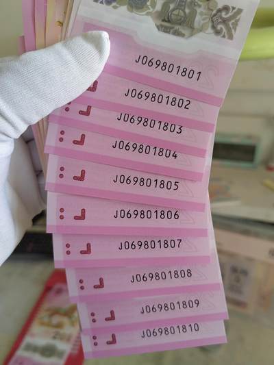 马年纪念钞倒置号标十 - 马年纪念钞倒置号标十