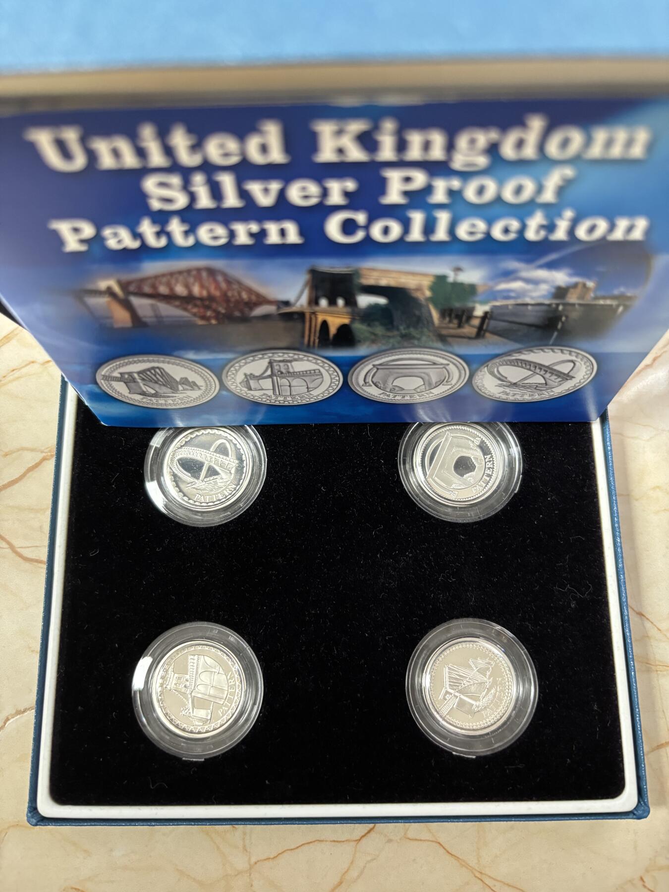 第189期拍卖 英国2003年桥梁系列1英镑精制纪念银币4枚全套，925银，9.5克*4