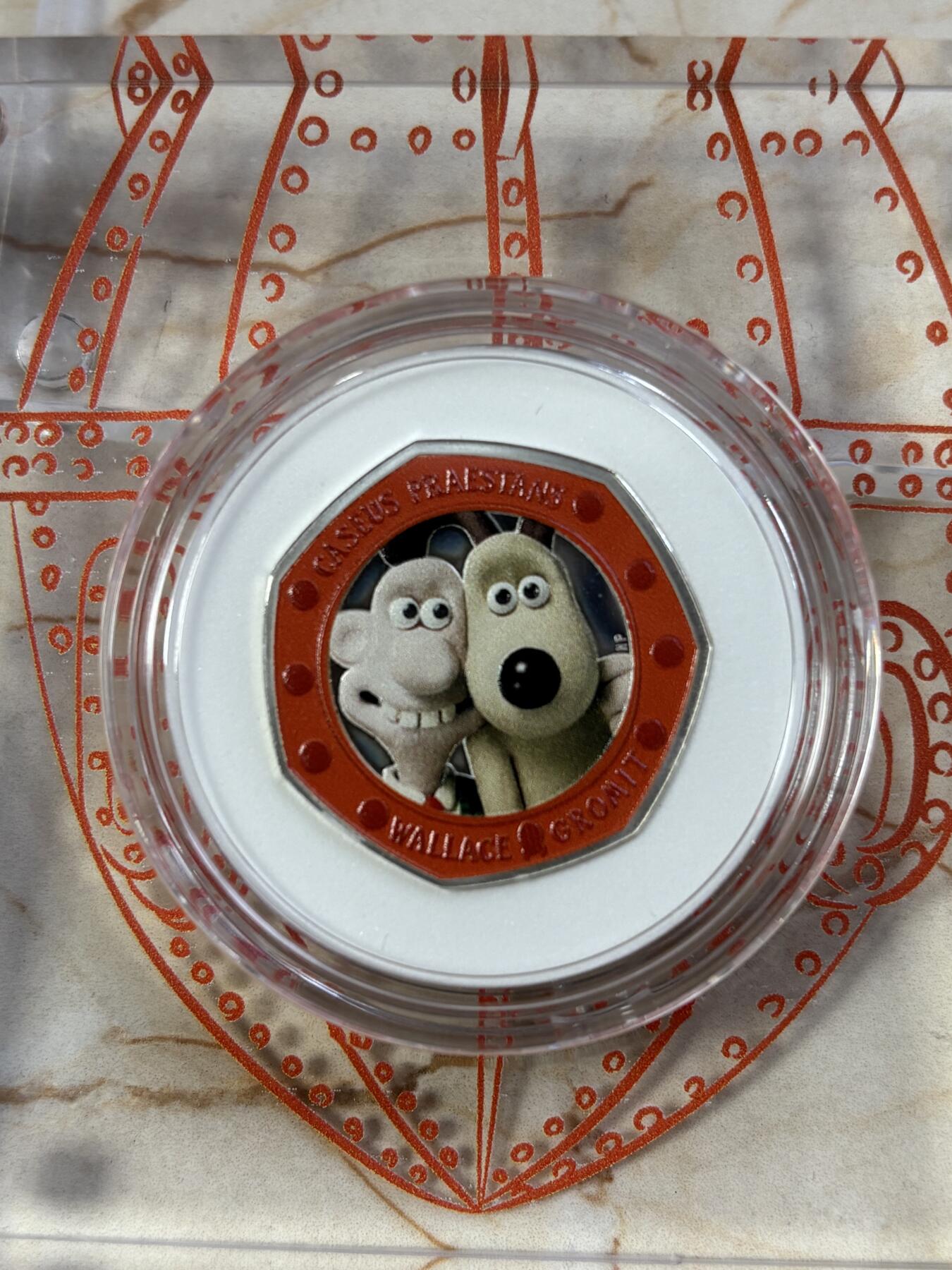 第189期拍卖 英国2019年超级无敌掌门狗华莱士和格罗米特银币，925银，8克，发行25000枚