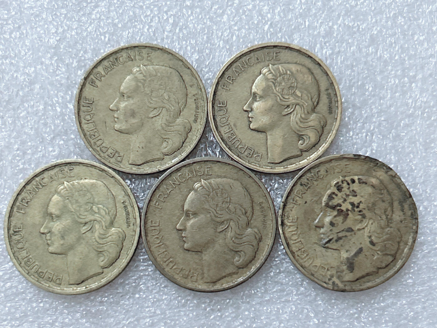 第一海外回流一元起拍收藏 散集专场  第295期 法国高卢鸡20法郎硬币 5枚