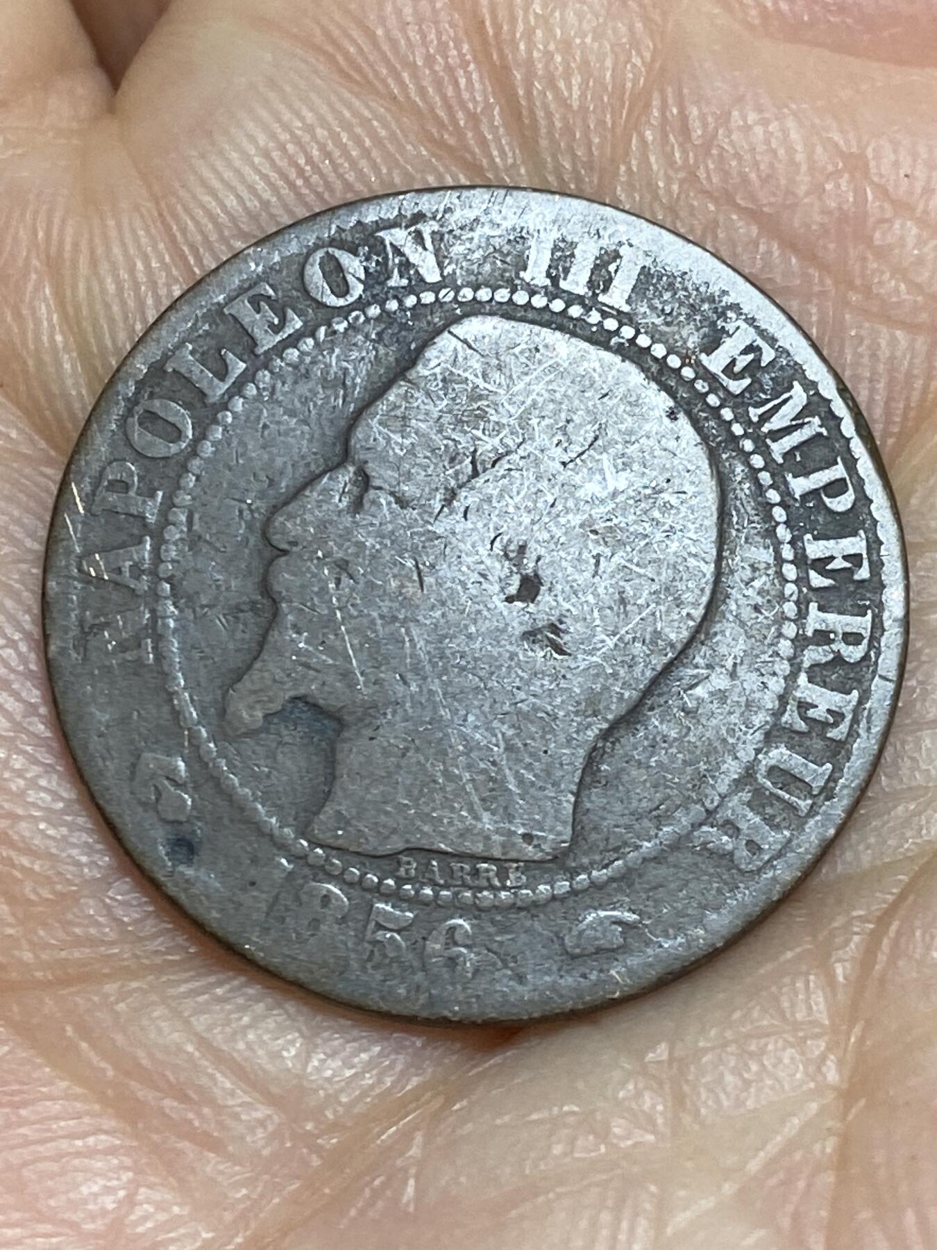 2026年第十四场(总第一百八十三场）外国好品散币场(免佣金) 法兰西第二帝国1856年5生丁(拿破仑三世第一版，A标巴黎造)