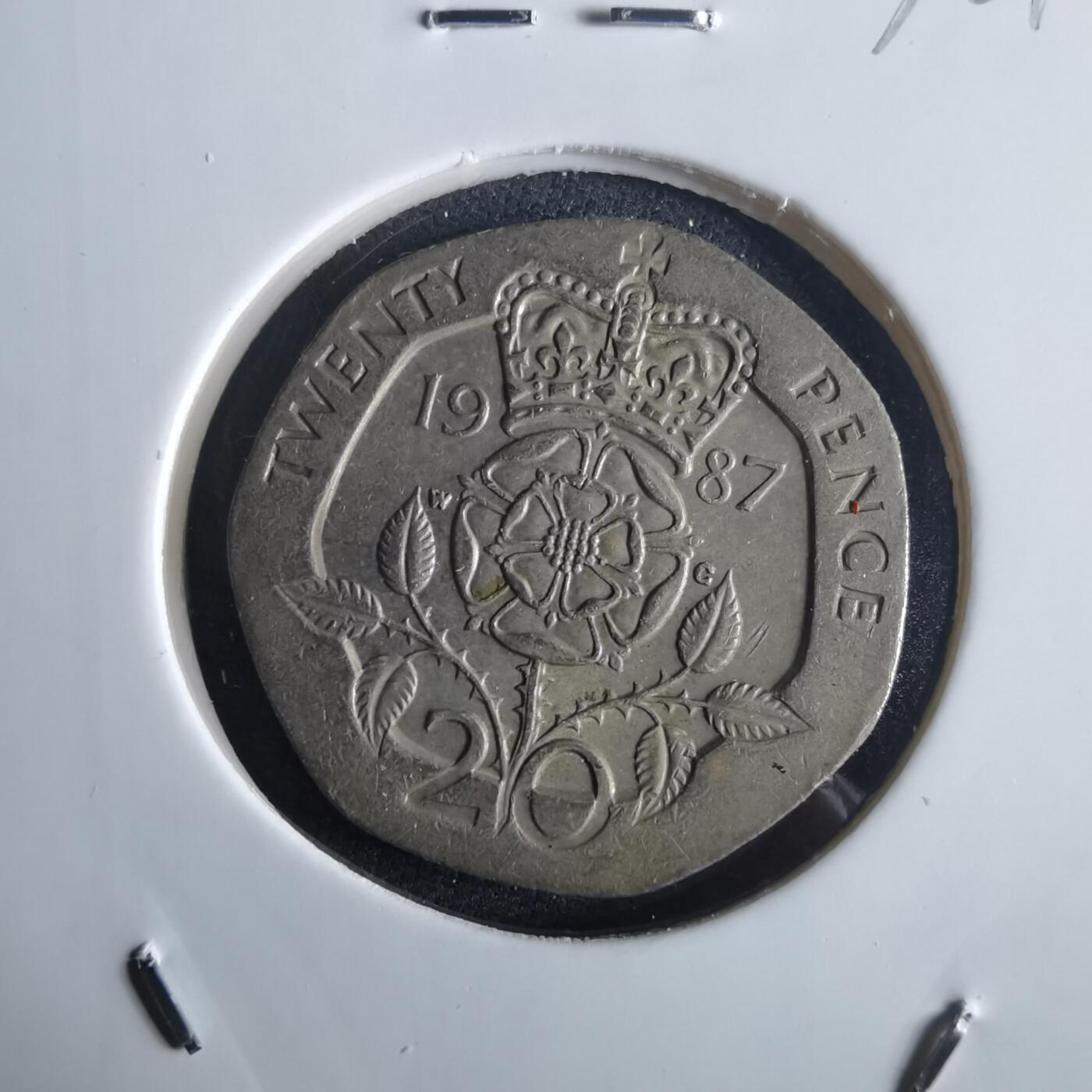 沼泽如烟--第972场 英国1987年20便士