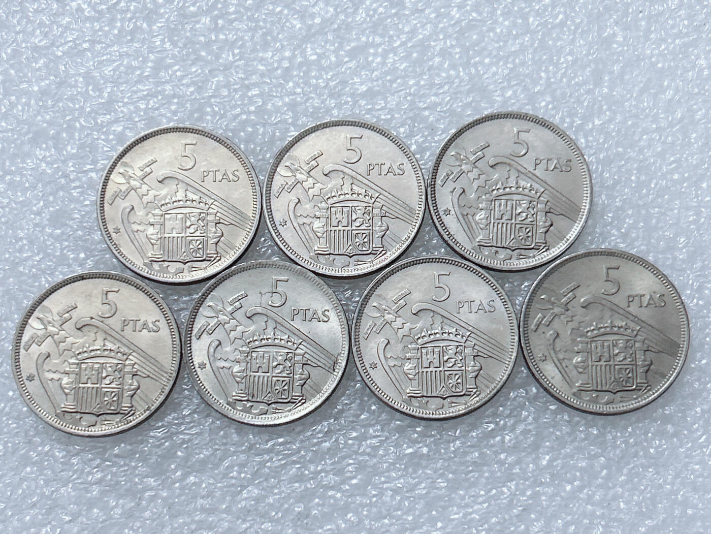 第一海外回流一元起拍收藏 散集专场  第295期 西班牙5比塞塔硬币 7枚 原光品