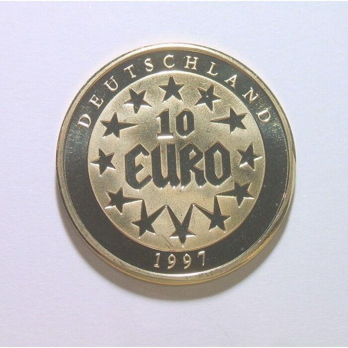 【旋风钱币】1月24日19:00准时开拍 精美欧洲币章、银币银章、第三帝国钱币等 全场包邮！ 德国1997年10欧元 女神骑牛高浮雕精制镀银币章 30MM