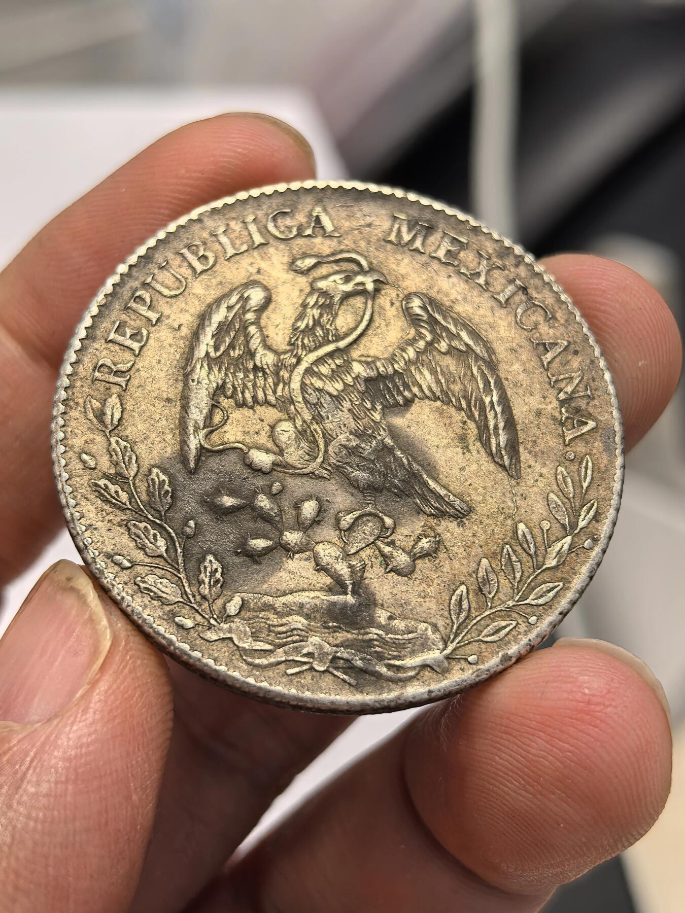 博洋堂世界钱币拍卖第158期（全场包邮） 墨西哥花边鹰洋ZS 1892 FZ 8里亚尔 老油彩包浆