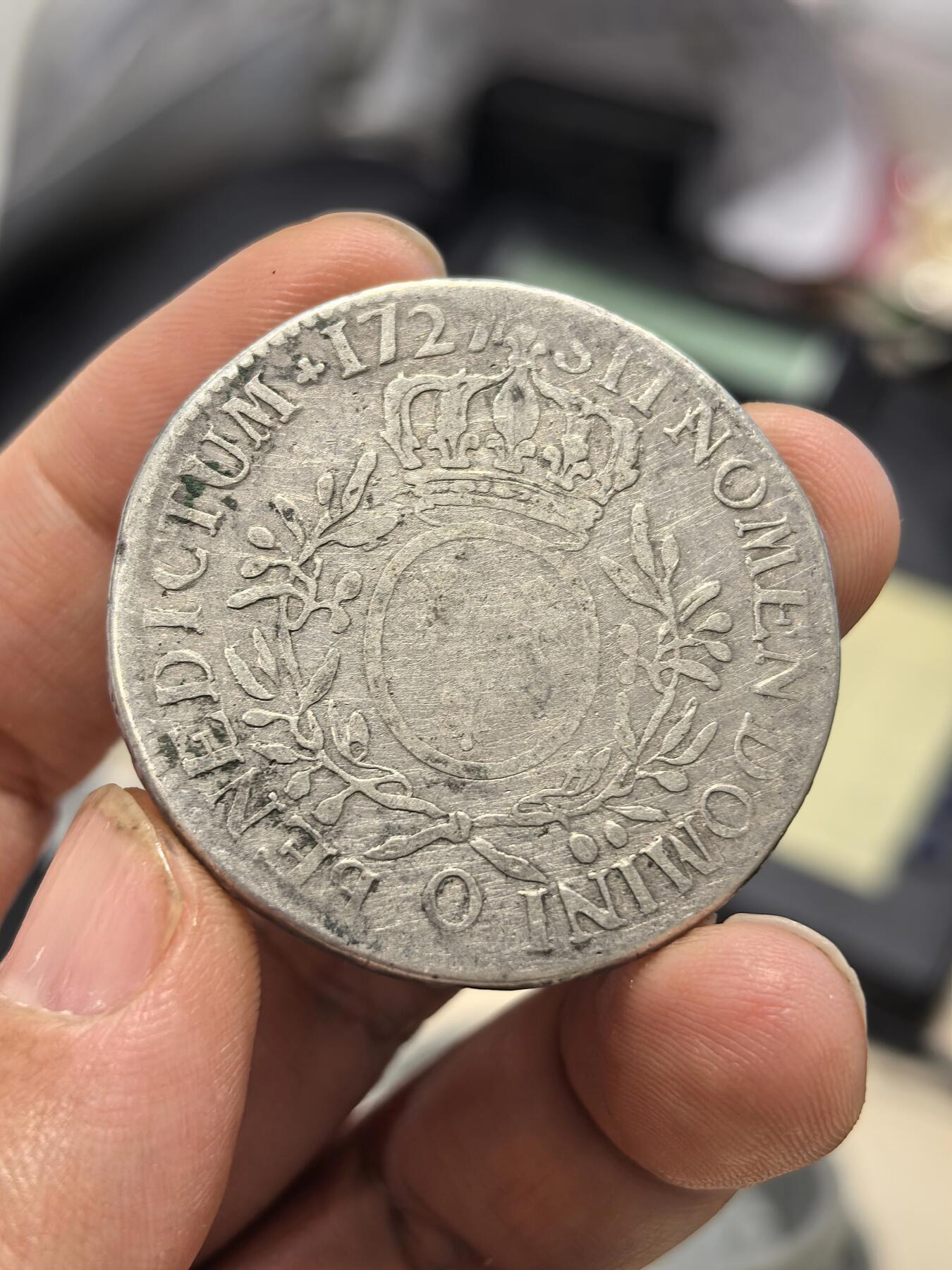 博洋堂世界钱币拍卖第158期（全场包邮） 法国1727年路易十五年轻头像1埃居大银币