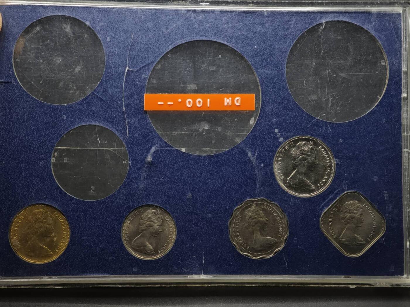 【淘币小摊】限时拍第八百五十三拍  散币银币场  满百包邮可预留两周  周一统一发货  巴哈马1969年5枚套