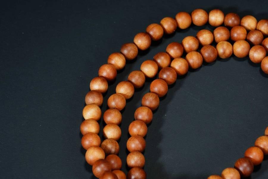 上海都达杂项专场十七（全场包邮） 印度老山檀香0.8多圈圆珠手串 附鉴定证书87-273