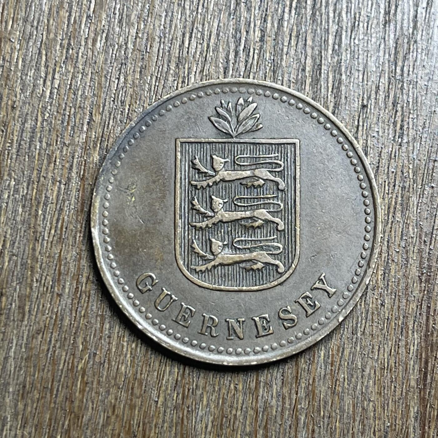 【铜匠收藏】★第140加场★精品老铜币 硬币专场 不寄存，200包邮。不满200元，支付5元运费。《接受代拍 代送NGC评级》 51【无寄存】1918 根西 4道布铜币