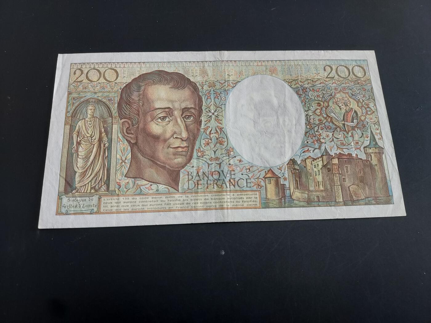 博彦收藏   1月28日 8点 钱币专场 全场包邮 法国1985年 200法郎  流通好品