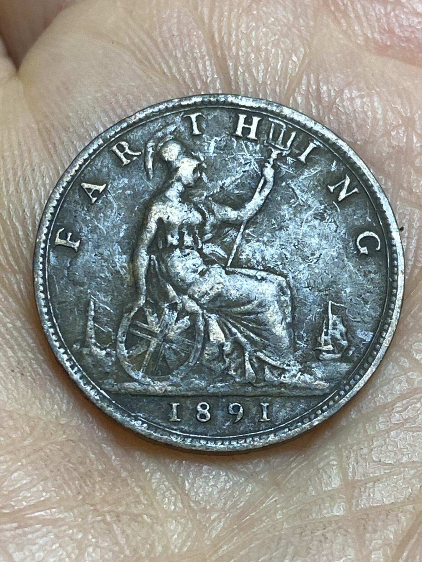 2026年第十四场(总第一百八十三场）外国好品散币场(免佣金) 英国🇬🇧1891年1法新(维多利亚女王中年桂冠)