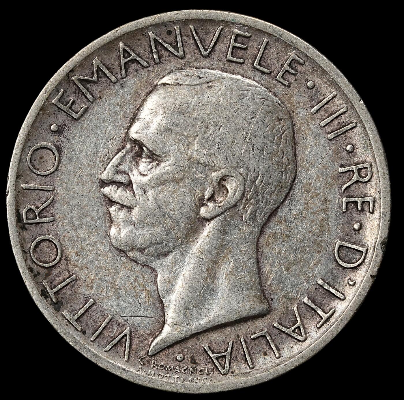 修遠堂世界钱币第102期 1926年意大利5里拉银币，4.94g，含银80%