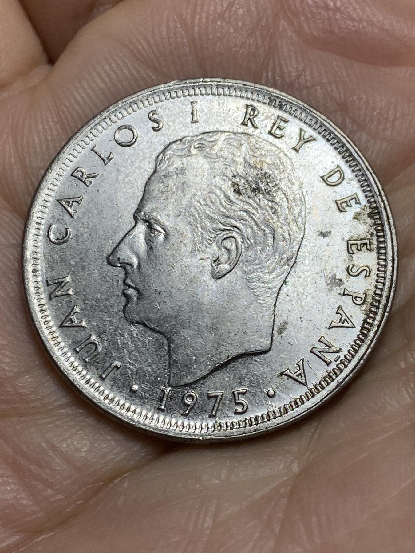 2026年第十四场(总第一百八十三场）外国好品散币场(免佣金) 西班牙🇪🇸1975(79)年25比塞塔(胡安·卡洛斯一世第一版首发年)