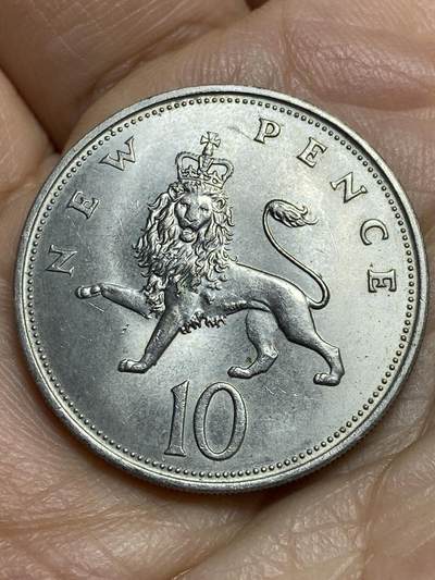 2026年第十四场(总第一百八十三场）外国好品散币场(免佣金) - 英国🇬🇧1968年10新便士(伊丽莎白二世中年花冠，十进制第一版首发年)