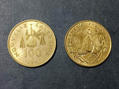 【游宝包邮场】乙巳蛇年第111期 周六集拍 - 喀里多尼亚+波利尼西亚 100法郎 1976年