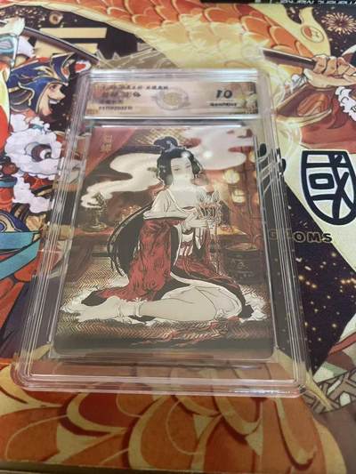 光影卡牌第29期，各家亲签，各家套卡，持续收拍品 - 燎原三国，雕仙貂蝉，浮雕折光，评级10G