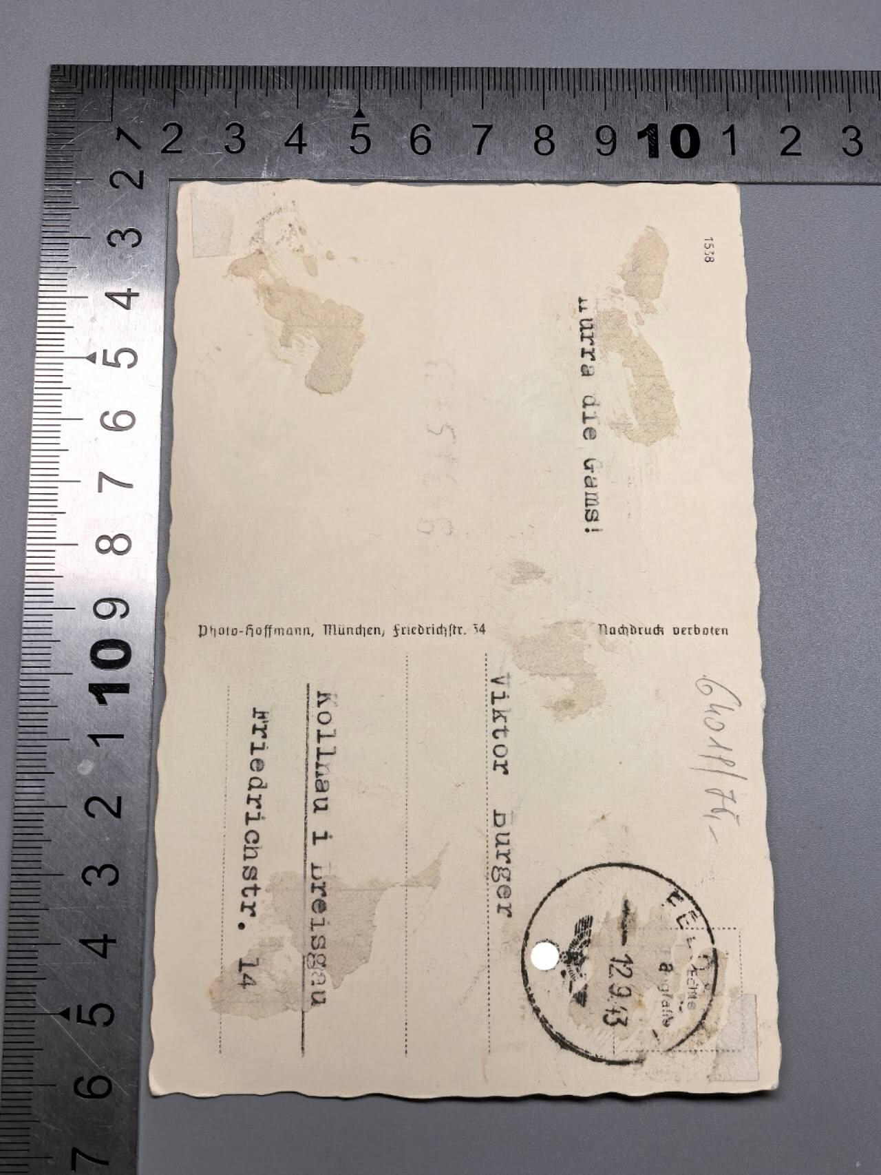 小驴勋章奖章收藏1月24日周六晚六点拍卖（珍爱和平，收藏战争，铭记历史，勿忘国耻，忠党爱国。有偿代拍，送拍规则在简介最后，参拍须阅读规则后再参拍，关系到运费包装发货时效真假辨别等关键信息，拍卖时不再发原图，看大图店主微信码在拍卖店铺介绍里） 德国WWII山地部队上将朱利叶斯·林格尔 （Julius Ringel）战时亲签明信片，战时带领第5山地师参加了希腊战役、克里特岛空降战役、入侵苏联等著名战役，亲签参考价两百小几十美金