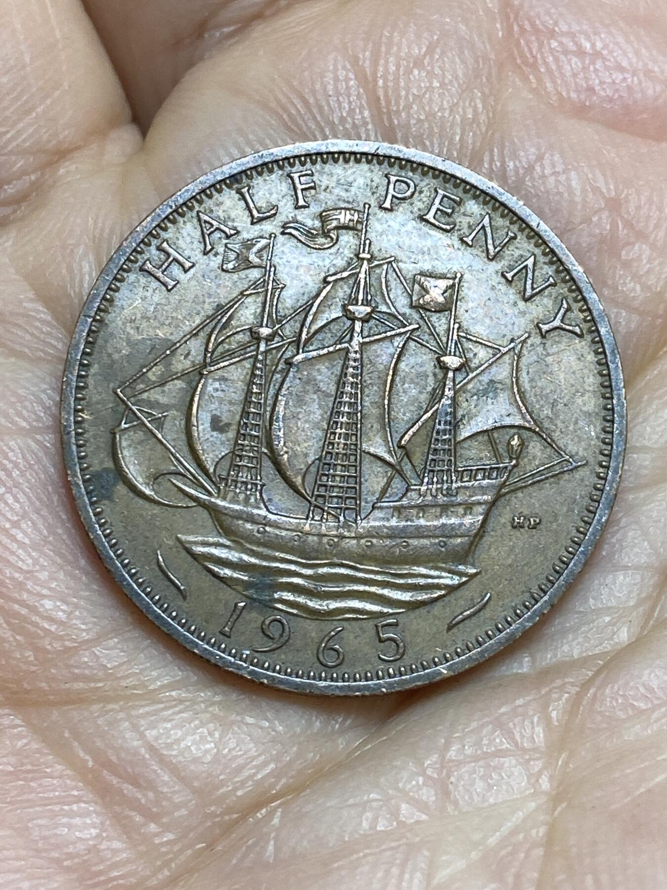 2026年第十四场(总第一百八十三场）外国好品散币场(免佣金) 英国🇬🇧1965年半便士(伊丽莎白二世青年桂冠第二版)