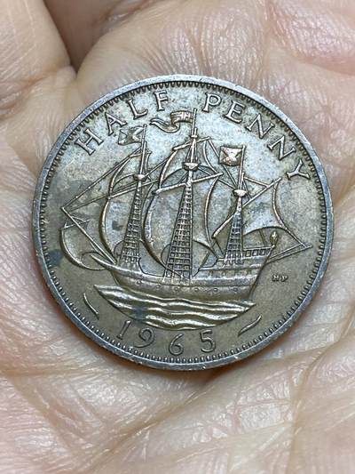 2026年第十四场(总第一百八十三场）外国好品散币场(免佣金) - 英国🇬🇧1965年半便士(伊丽莎白二世青年桂冠第二版)