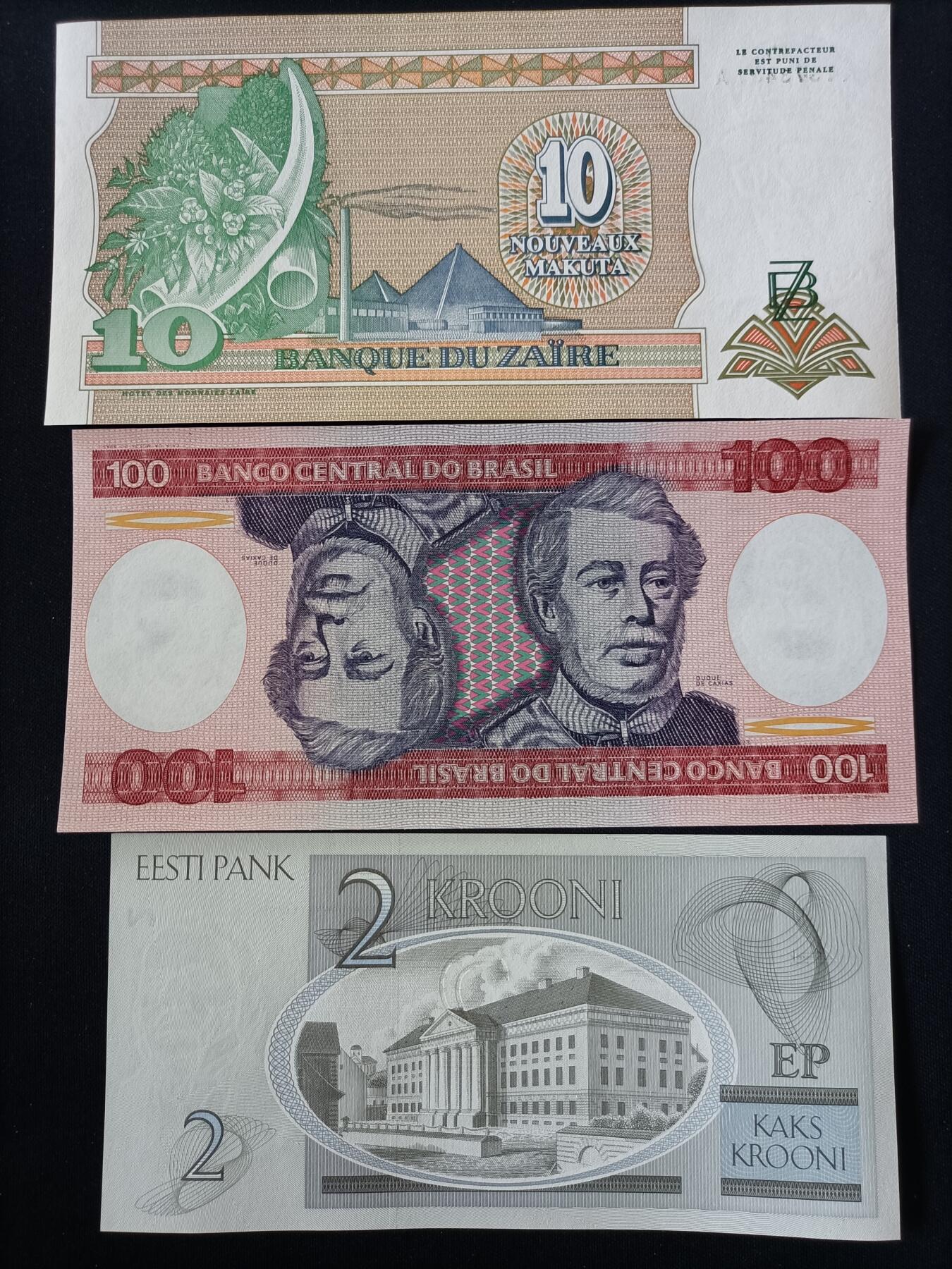 【游宝包邮场】乙巳蛇年第111期 周六集拍 刚果 巴西 爱沙尼亚 UNC/UNC-