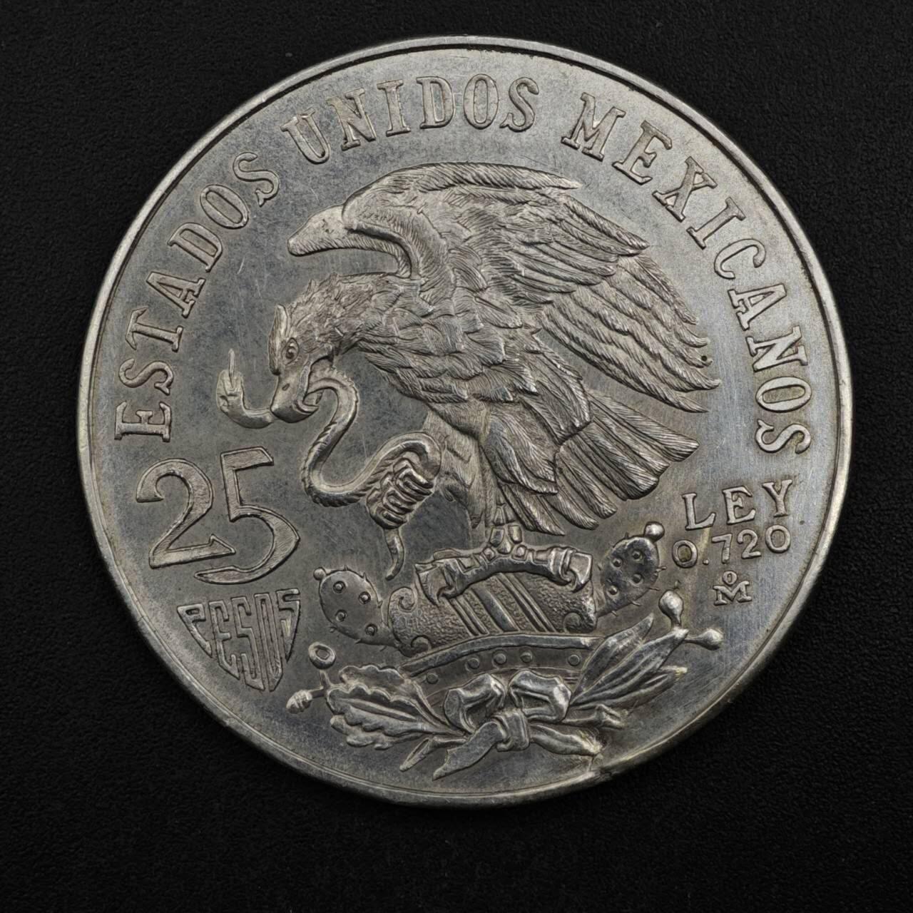 【淘币小摊】限时拍第八百五十三拍  散币银币场  满百包邮可预留两周  周一统一发货  墨西哥1968年25比索奥运会银币