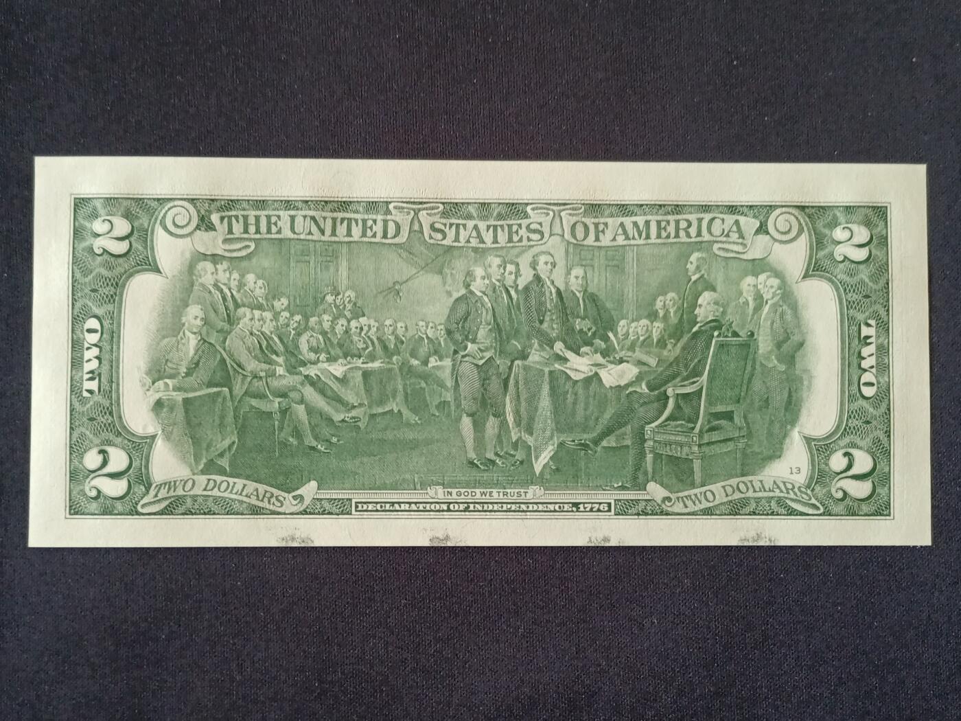 【游宝包邮场】乙巳蛇年第111期 周六集拍 美国-2美元【SERIES-2017A 永恒号L56205682B 全新UNC】