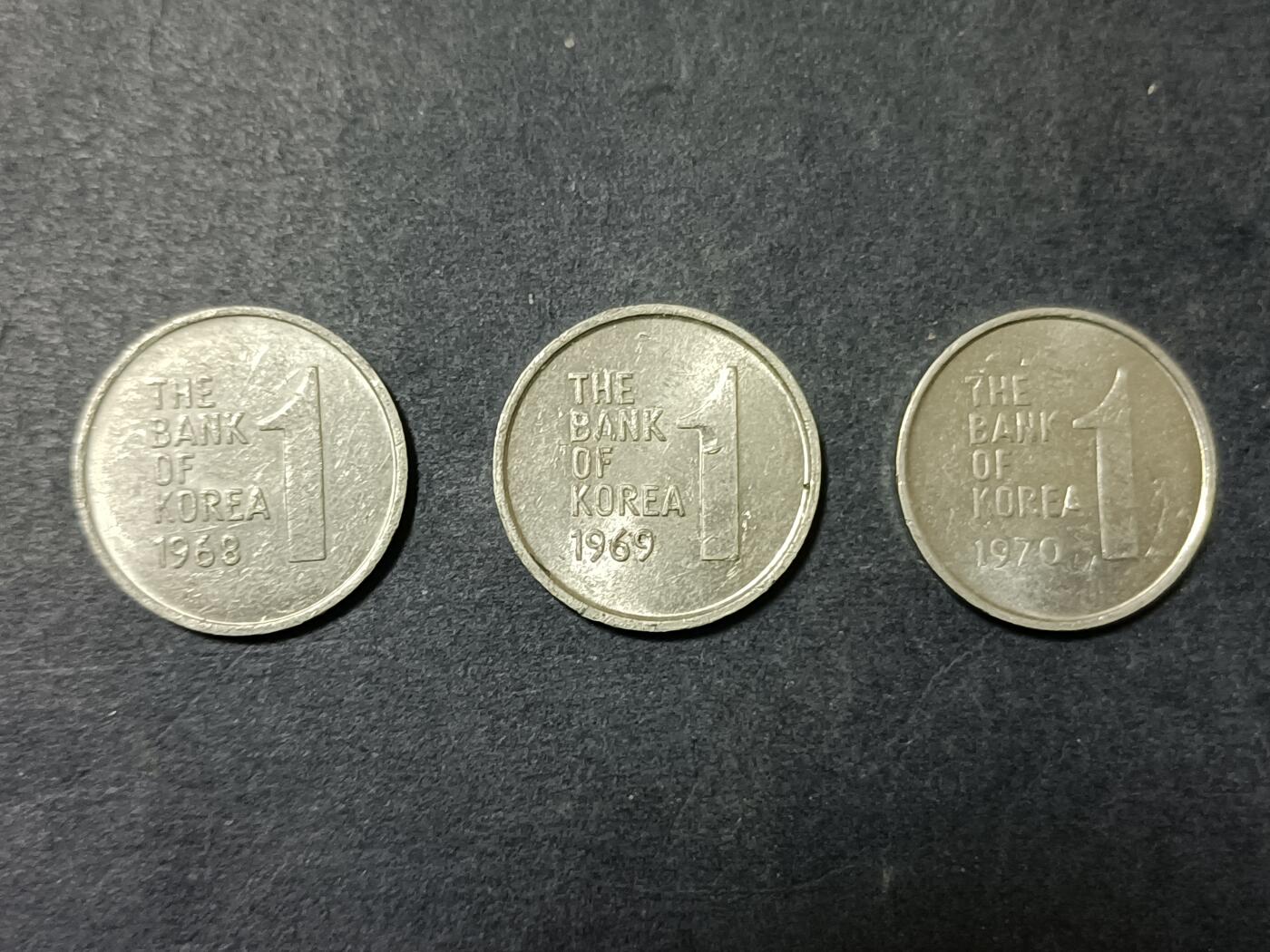 【游宝包邮场】乙巳蛇年第111期 周六集拍 韩国 老版1元 1968年/1969年/1970年