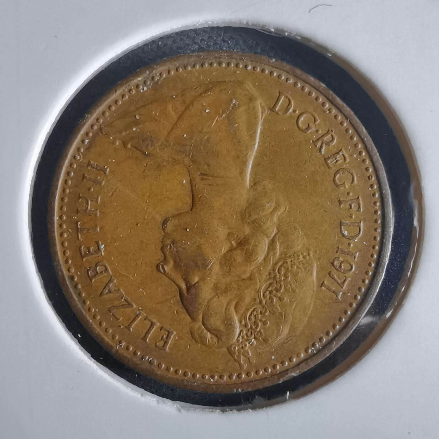 沼泽如烟--第972场 英国1971年1便士