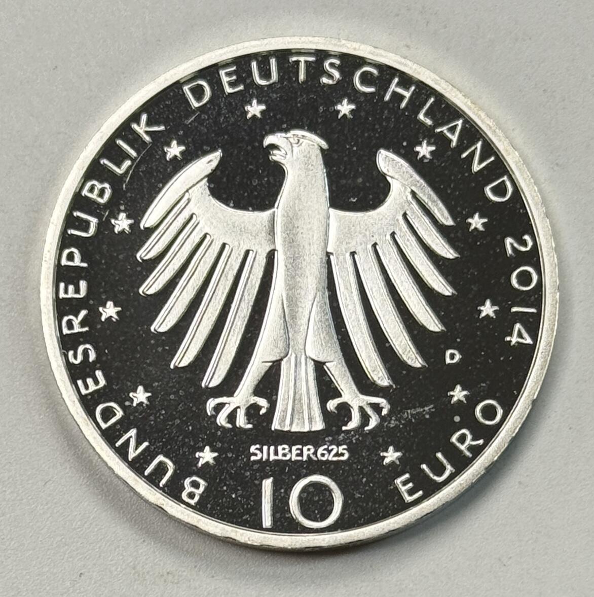 S&S Numismatic世界钱币-拍卖 第119期  德国2014年 理查德·施特劳斯诞辰150周年 10欧元精制纪念银币 16克625银