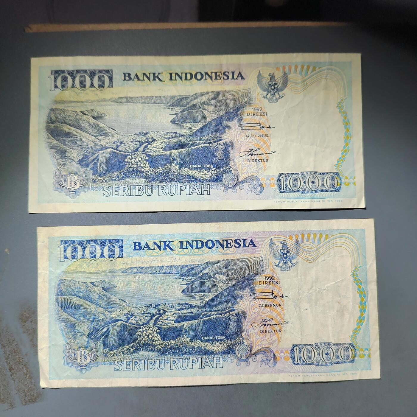 PCAI钱币  24-730 纸币等专场 印尼二张