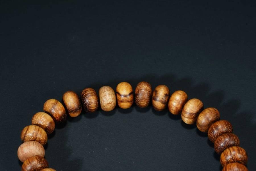 上海都达杂项专场十七（全场包邮） 天然加里曼丹沉香算盘珠手串 附鉴定证书87-237