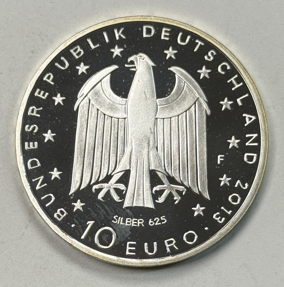 S&S Numismatic世界钱币-拍卖 第119期  德国2013年 格奥尔格·毕希纳诞辰200周年 10欧元精制纪念银币 16克625银