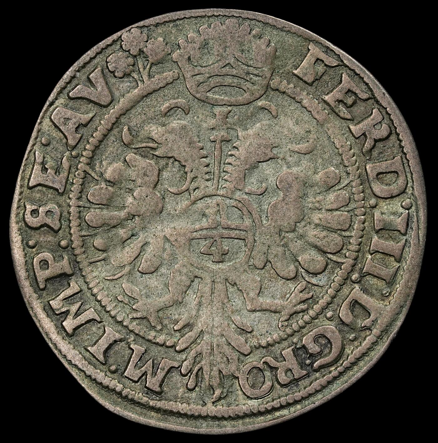 修遠堂世界钱币第102期 1646年不莱梅4 GROTE银币，2.29g