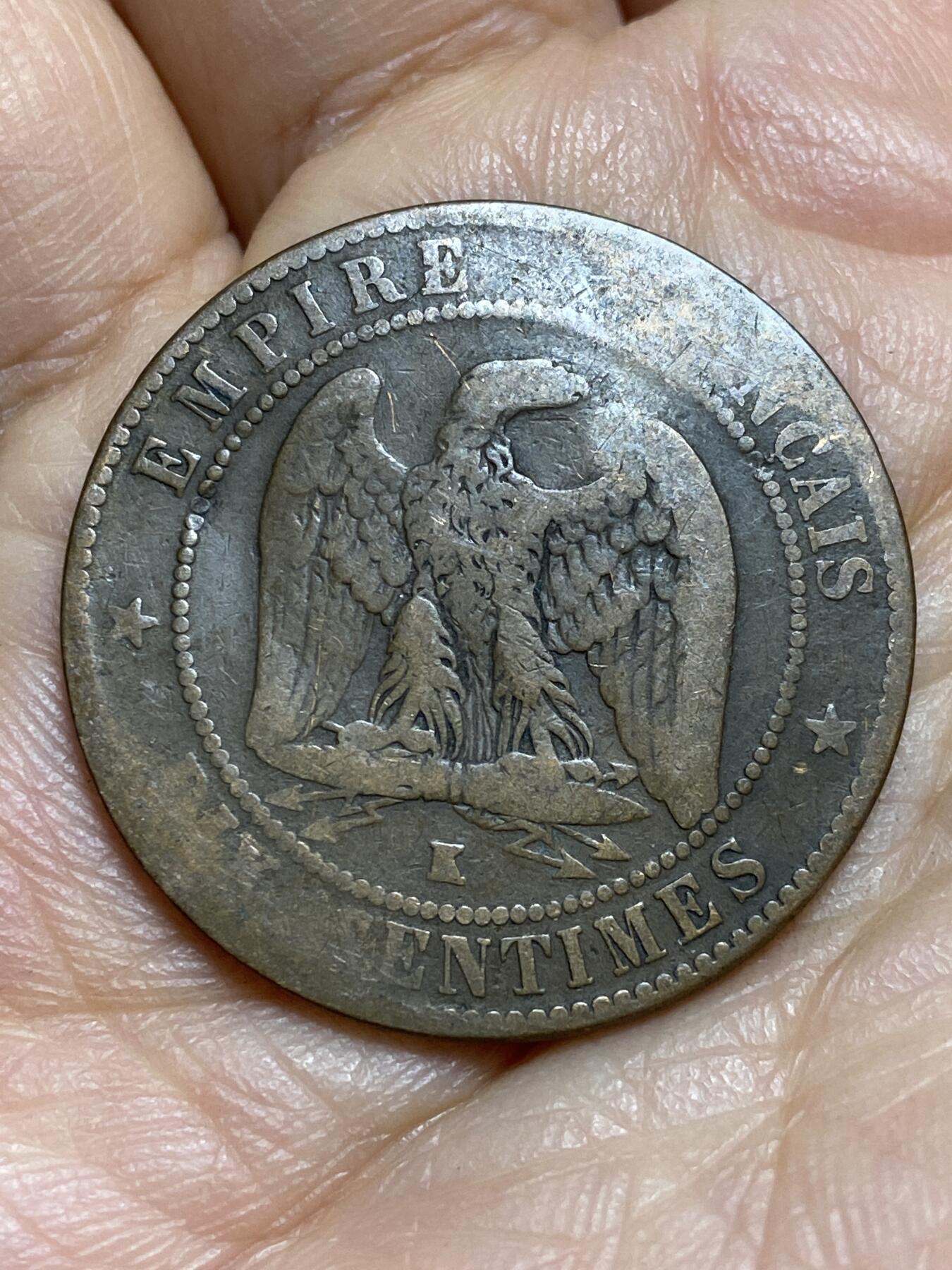 2026年第十四场(总第一百八十三场）外国好品散币场(免佣金) 法兰西第二帝国1864年10生丁(拿破仑三世第二版，K标波尔多造)