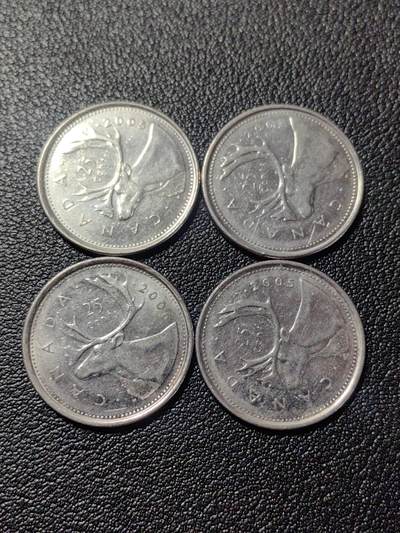 靖甫拍卖第二场 - 加拿大25分四枚