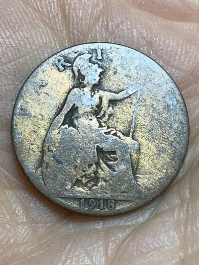 2026年第十四场(总第一百八十三场）外国好品散币场(免佣金) - 英国🇬🇧1918年1法新(乔治五世第一版)