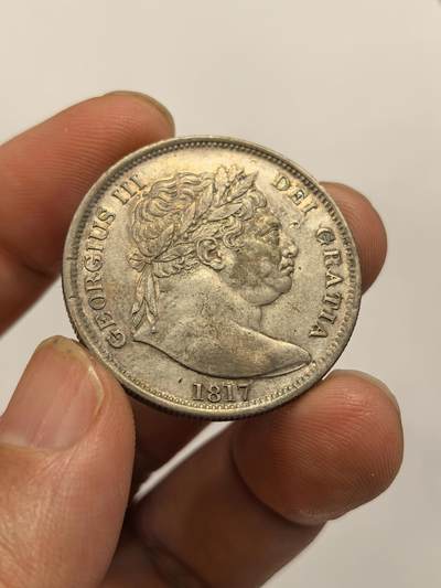 博洋堂世界钱币拍卖第158期（全场包邮） - 英国1817年乔治三世牛头半克朗银币