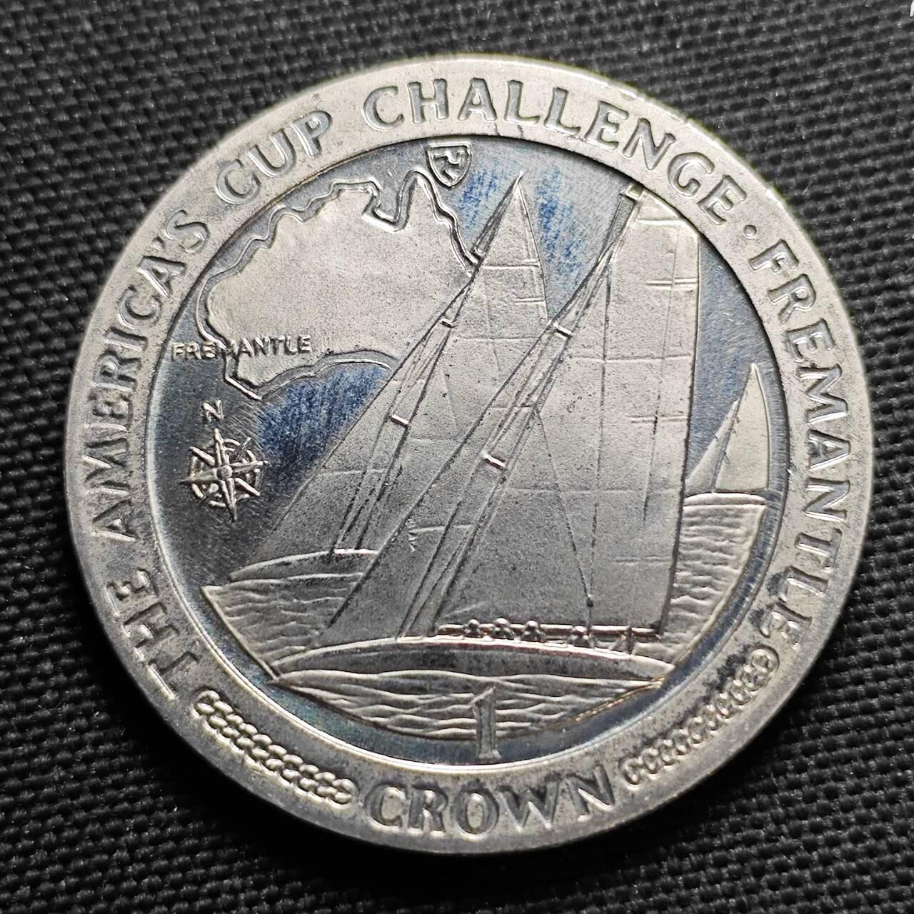 KK钱币收藏小铺  第400期  百期特拍（四拍之四）2月预留时间 周末发货  1987马恩岛1克朗纪念币