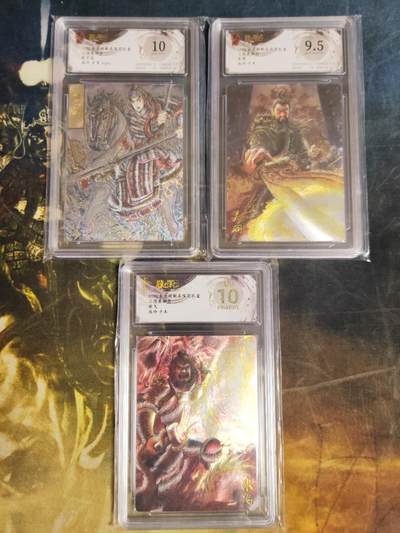 阳大大卡牌拍卖第95期（持续收拍品，周五晚上九点截拍，进群福利早知道） - 【1张爆金】共3张  BcTc玄卡阁联名限定礼盒 三国英雄志 张飞爆金、关羽、赵子龙