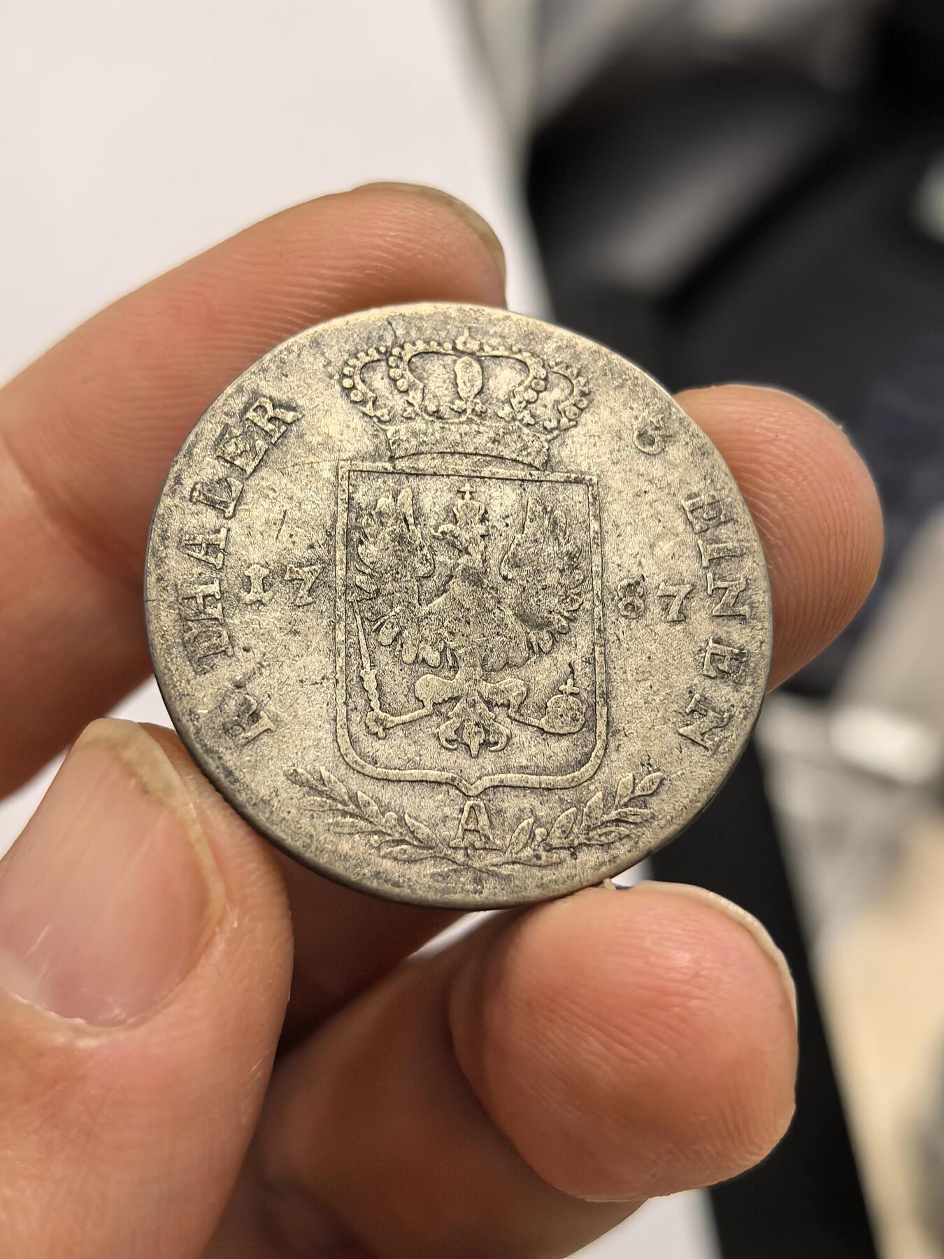 博洋堂世界钱币拍卖第158期（全场包邮） 德国普鲁士1787年1/3泰勒银币