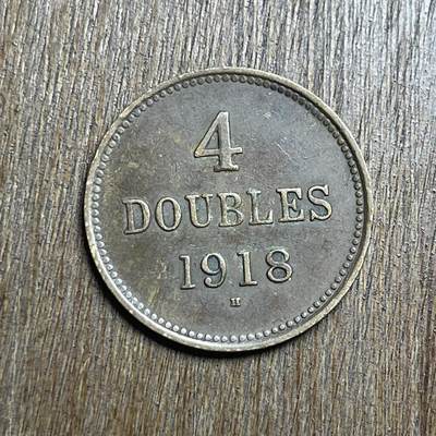 【铜匠收藏】★第140加场★精品老铜币 硬币专场 不寄存，200包邮。不满200元，支付5元运费。《接受代拍 代送NGC评级》 - 51【无寄存】1918 根西 4道布铜币