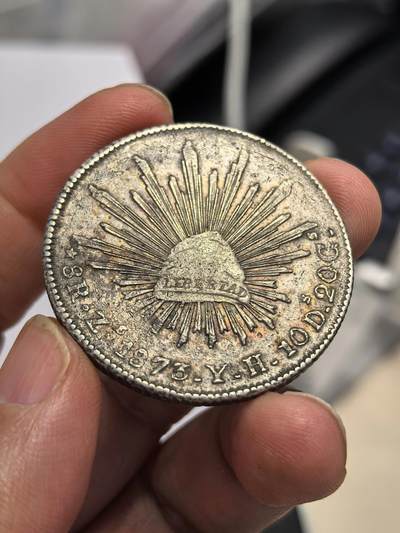 博洋堂世界钱币拍卖第158期（全场包邮） - 墨西哥花边鹰洋ZS 1873 YH 8里亚尔 黑油彩包浆