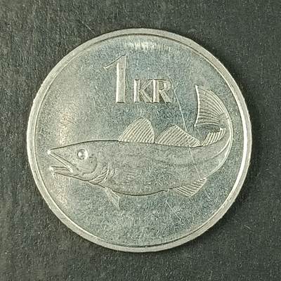 逸泉钱币2026第十五场世界钱币纪念币纸钞A883-1213A - 978 冰岛1克郎鳕鱼