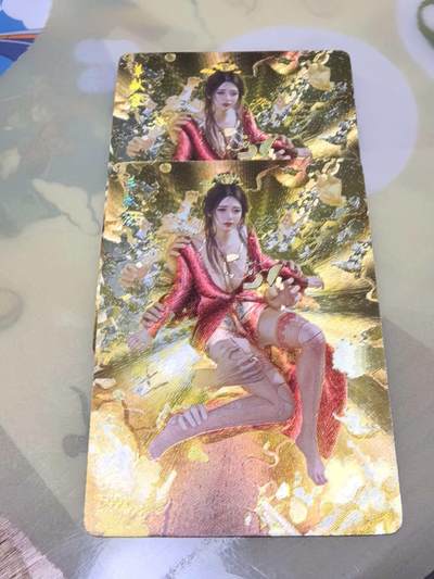 光影卡牌第29期，各家亲签，各家套卡，持续收拍品 - 焱卡文化燎原刷子老师绘人间传羊献容双服饰幻彩粗闪2张